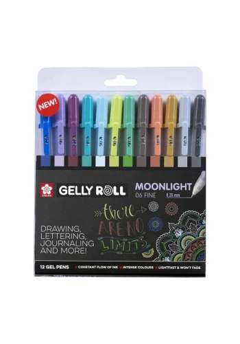 Sakura Gelly Roll Jel Mürekkepli Kalem Seti Moonlight Cosmos Set 12 Renk