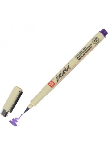 Sakura Pigma Brush Pen-Fırça Uçlu Kalem Mor 24