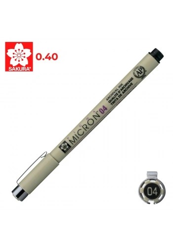 Sakura Pigma Micron Teknik Çizim Kalemi 04 0.4mm Siyah