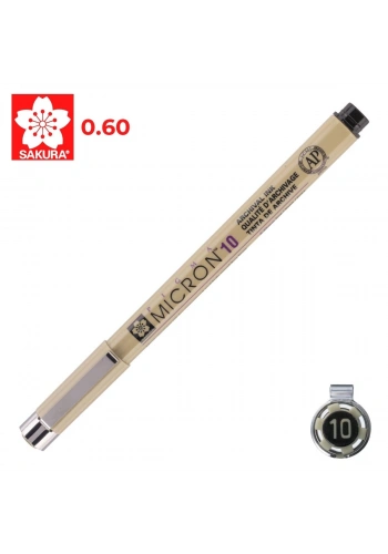Sakura Pigma Micron Teknik Çizim Kalemi 10 0.6mm Siyah