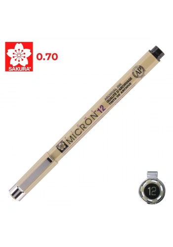 Sakura Pigma Micron Teknik Çizim Kalemi 12 0.7mm Siyah