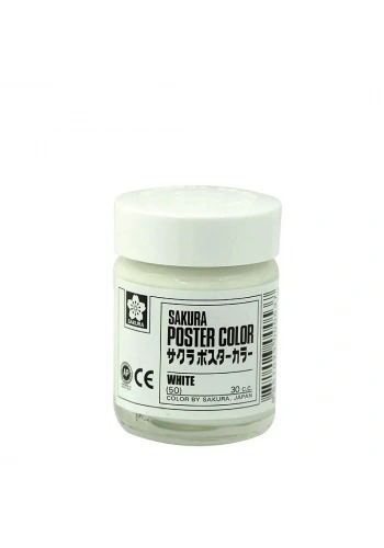 Sakura Poster Color Guaj Boya 30 cc. 50 WHITE