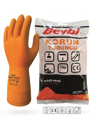 Sanayi İş Eldiveni Korun Turuncu ( 7 Çift )