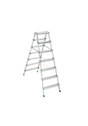 Saraylı Alüminyum Çift Taraflı Merdiven 7+7 Basamaklı