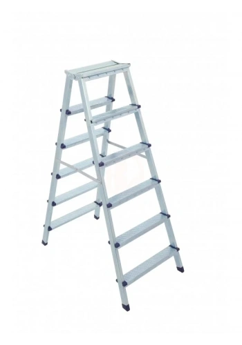 Saraylı Metal Çift Çıkışlı Merdiven 8+8 Basamaklı