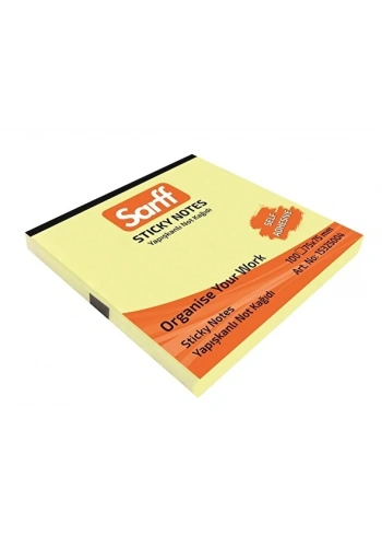 SARFF YAPIŞKANLI NOT KAĞIDI 50x75 100 YAPRAK SARI (15325003)