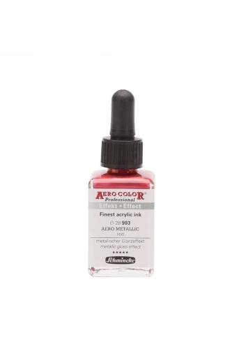 Schmincke Aero Color Akrilik Mürekkep 28 ml. 903 Aero Metallic Red