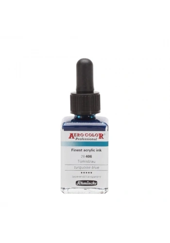 Schmincke Aero Color Akrilik Mürekkep 28 ml. 406 Turquoise Blue