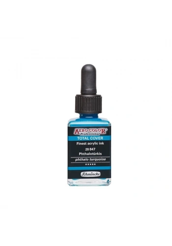 Schmincke Aero Color Akrilik Mürekkep 28 ml. 847 Phthalo Turquoise