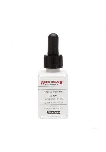 Schmincke Aero Color Akrilik Mürekkep 28 ml. 100 Transparent White