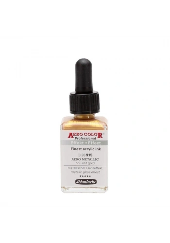 Schmincke Aero Color Akrilik Mürekkep 28 ml. 915 Aero Metallic Brilliant Gold