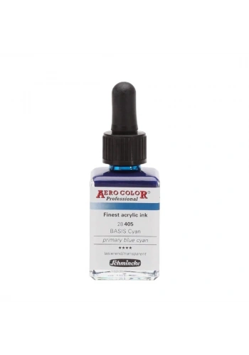 Schmincke Aero Color Akrilik Mürekkep 28 ml. 405 Primary Blue Cyan