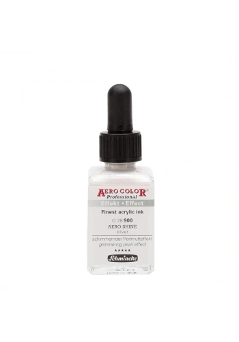 Schmincke Aero Color Akrilik Mürekkep 28 ml. 900 Aero Shine Silver