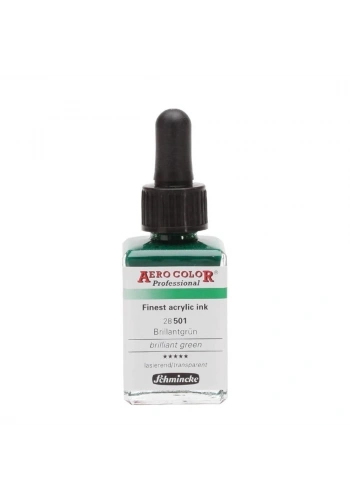 Schmincke Aero Color Akrilik Mürekkep 28 ml. 501 Brilliant Green