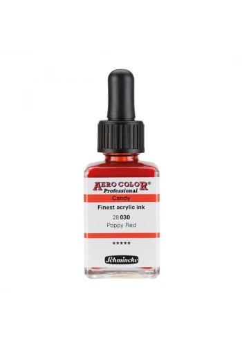 Schmincke Aero Color Akrilik Mürekkep 28 ml. 030 Candy Colors Poppy Red