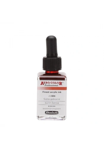Schmincke Aero Color Akrilik Mürekkep 28 ml. 604 Burnt Sienna