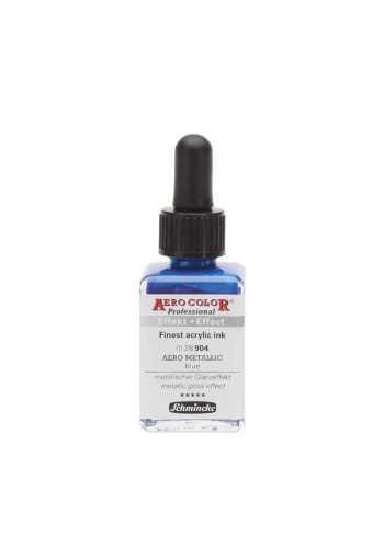 Schmincke Aero Color Akrilik Mürekkep 28 ml. 904 Aero Metallic Blue