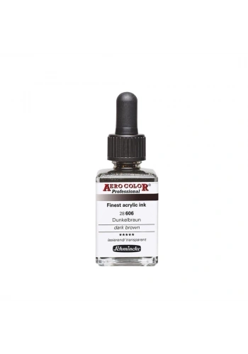 Schmincke Aero Color Akrilik Mürekkep 28 ml. 606 Dark Brown