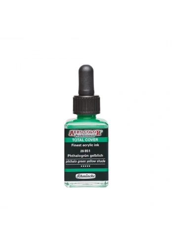 Schmincke Aero Color Akrilik Mürekkep 28 ml. 851 Phthalo Green Yellow Shade