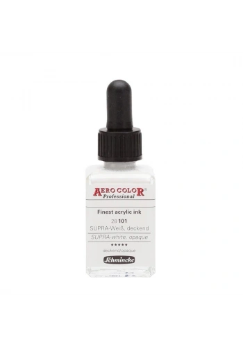 Schmincke Aero Color Akrilik Mürekkep 28 ml. 101 Supra White Opaque