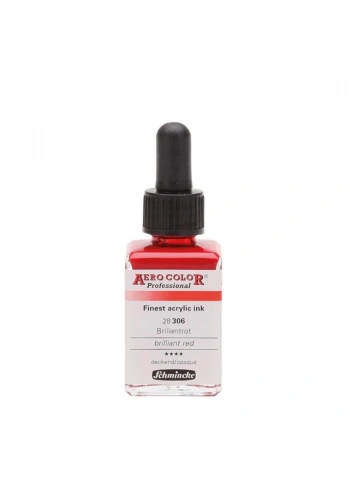 Schmincke Aero Color Akrilik Mürekkep 28 ml. 306 Brilliant Red