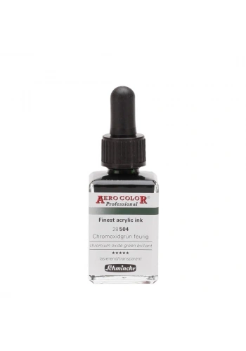 Schmincke Aero Color Akrilik Mürekkep 28 ml. 504 Chromium Oxide Green Brilliant