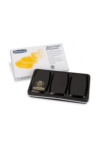Schmincke Akademie Aquarell Taş Tablet Sulu Boya Seti Yarım Tablet 12 Renk Metal Kutu