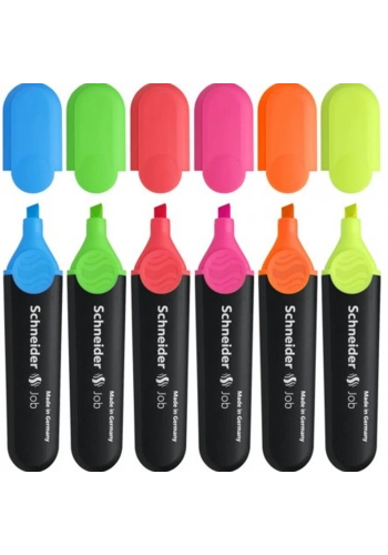 Schneider Fosforlu Kalem Job 6 Lı Karton Kutu 115096