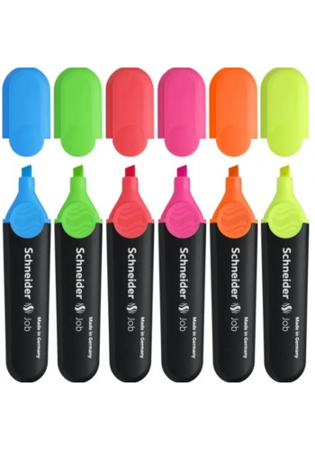 Schneider Fosforlu Kalem Job 6 Lı Karton Kutu 115096