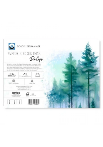 Schoellershammer Da Capo Cold Press Suluboya Defteri Blok 300 gr. A4 20 yaprak