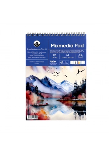 Schoellershammer Mix Media Pad 165gr A4 25yp