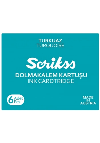Scrikss Dolmakalem Kartuşu 6lı Kutu TURKUAZ