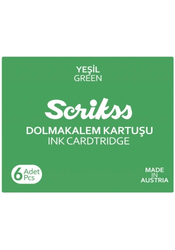 Scrikss Dolmakalem Kartuşu 6lı Kutu YEŞİL