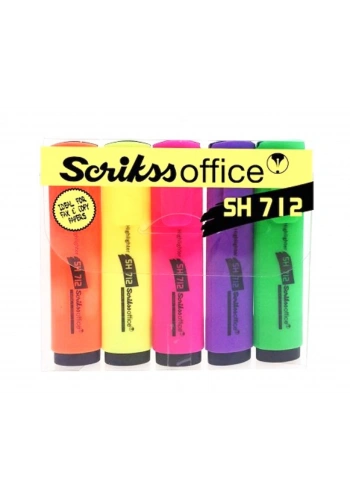 Scrikss Fosforlu İşaretleme Kalem Seti 5 li