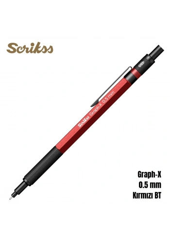 Scrikss Versatil Kalem Graph-X 0,5mm Kırmızı