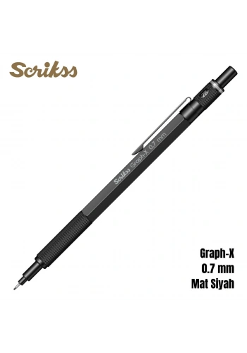 Scrikss Versatil Kalem Graph-X 0.7mm Mat Siyah