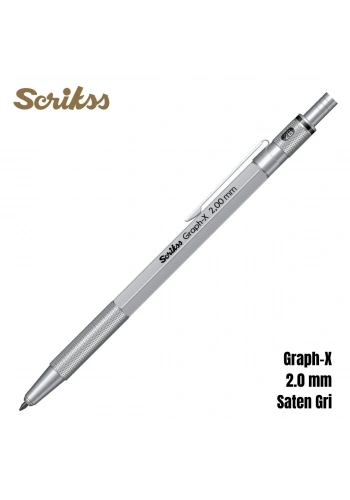 Scrikss Versatil Kalem Graph-X 2.0mm Saten Gri