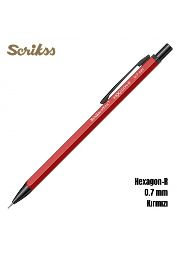 Scrikss Versatil Kalem Hexagon-R 0.7mm Kırmızı