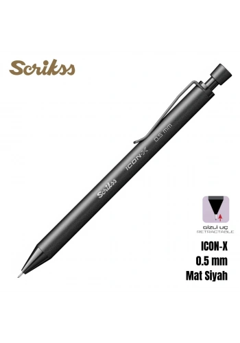 Scrikss Versatil Kalem Icon-X 0.5mm Siyah