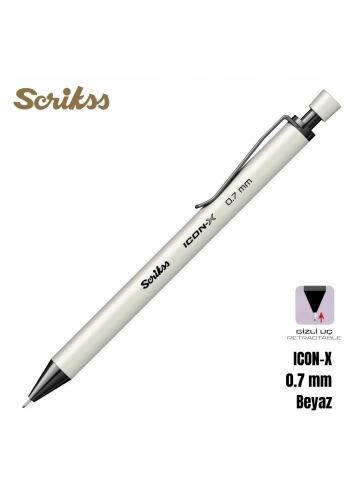Scrikss Versatil Kalem Icon-X 0.7mm Beyaz