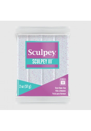 Sculpey III Polimer Kil 539 Beyaz Glitter (Simli)