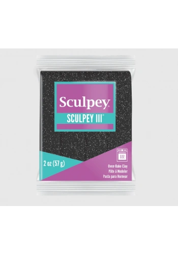 Sculpey III Polimer Kil 541 Siyah Glitter (Simli)