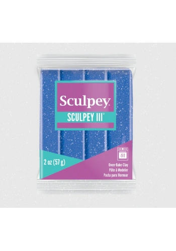 Sculpey III Polimer Kil 549 Mavi Glitter (Simli)