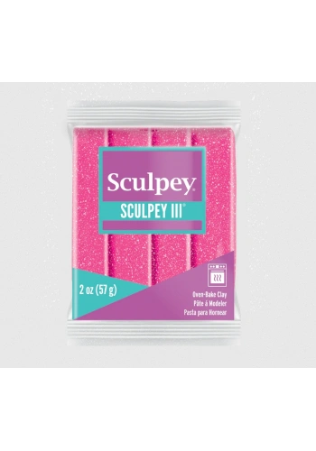 Sculpey III Polimer Kil 558 Pembe Glittter (Simli)