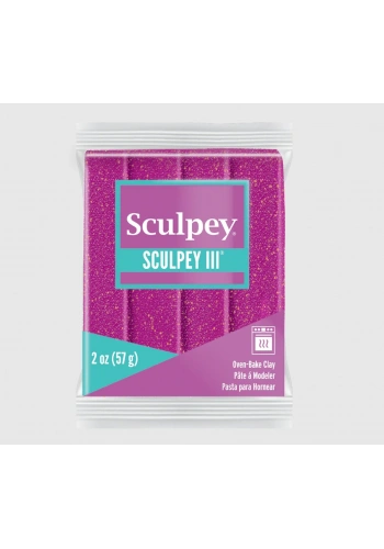 Sculpey III Polimer Kil 562 Violet Glitter (Simli)