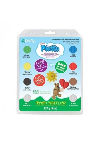 Sculpey Pluffy Primer Polimer Kil Seti 8 Renk + Ebeşuar