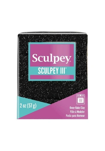 Sculpey Polimer Kil 57 g Siyah Glitter