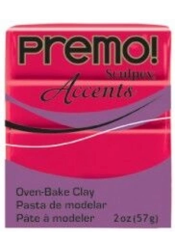 Sculpey Premo Accents Ekstra Efektli Polimer Kil 5044 Red Translucent