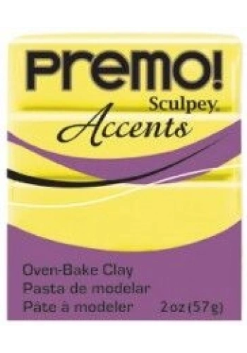 Sculpey Premo Accents Ekstra Efektli Polimer Kil 5046 Yellow Translucent