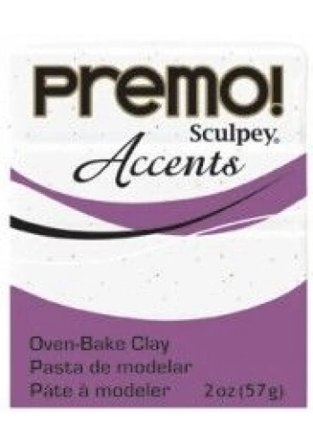 Sculpey Premo Accents Ekstra Efektli Polimer Kil 5061 White Granite